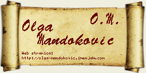 Olga Mandoković vizit kartica